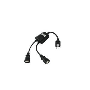 BUFFALO 電源2分配延長ケーブル 集中スイッチ付 0.15m ブラック BSTAES2BK