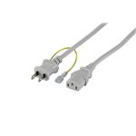 BUFFALO 電源ケーブル 3ピンソケット:2ピンプラグ 2.0m グレー BSACC0620GY