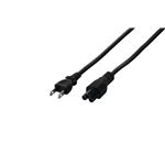 BUFFALO 電源ケーブル DELL/HP用 3ピンメス:2ピンプラグ 0.2m ブラック BSACC0802BK