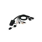 BUFFALO パソコン自動切替器 ディスプレイ:USBx2:ステレオミニx2 BSKMRA201