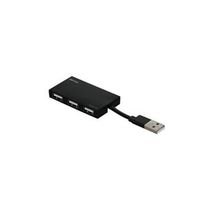 BUFFALO USB2.0Hub バスパワー 4ポート ケーブル収納タイプ ブラック BSH4U12BK
