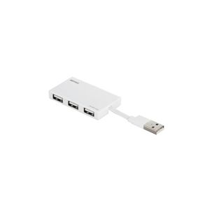 BUFFALO USB2.0Hub バスパワー 4ポート ケーブル収納タイプ ホワイト BSH4U12WH