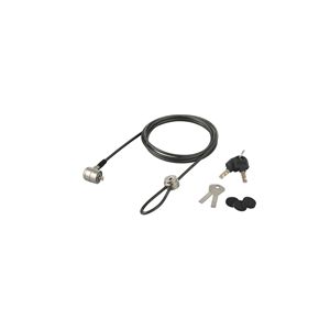 BUFFALO 防犯グッズ 8枚ディスク構造シリンダー錠ワイヤーロック 4mm径 BSL02M4