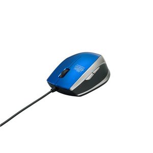 BUFFALO BlueLED有線マウス 超高感度 5ボタン USB ブルー BSMBU02BL