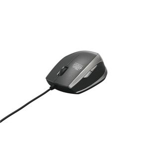 BUFFALO BlueLED有線マウス 超高感度 5ボタン USB ガンメタリック BSMBU02GM