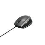 BUFFALO BlueLED有線マウス 超高感度 5ボタン USB ガンメタリック BSMBU02GM