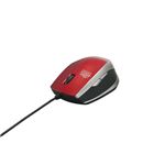 BUFFALO BlueLED有線マウス 超高感度 5ボタン USB レッド BSMBU02RD