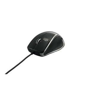 BUFFALO BlueLED有線マウス 超高感度 6ボタン 横スクロール ブラック BSMBU03BK