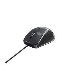 BUFFALO BlueLED有線マウス 超高感度 6ボタン 横スクロール ガンメタ BSMBU03GM