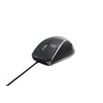 BUFFALO BlueLED有線マウス 超高感度 6ボタン 横スクロール ガンメタ BSMBU03GM