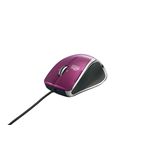 BUFFALO BlueLED有線マウス 超高感度 6ボタン 横スクロール パープル BSMBU03PU