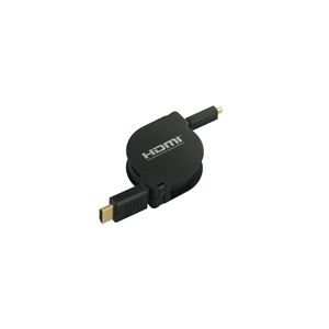 BUFFALO AVケーブル microHDMI-D:HDMI-A 巻き取りタイプ 1.2m ブラック BSHD2612BK