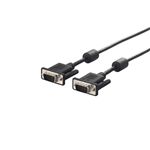 BUFFALO ディスプレイケーブル 極細 D-Sub15:D-Sub15 コア付 黒 1.0m BSDCV10BK