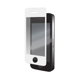 BUFFALO iPhone 4用 液晶保護フィルム 気泡「0」光沢タイプ ホワイト BSEFGIP4WH