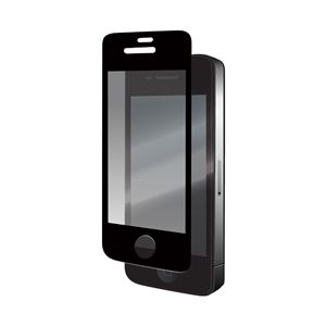 BUFFALO iPhone 4用 液晶保護フィルム 気泡「0」反射防止 ブラック BSEFIP4BK