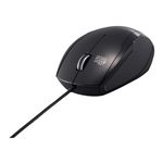 BUFFALO BlueLED有線マウス 超高感度 USB 横スクロール ブラック BSMBU05BK