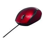 BUFFALO BlueLED有線マウス 超高感度 USB 横スクロール レッド BSMBU05RD