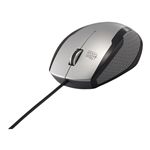 BUFFALO BlueLED有線マウス 超高感度 USB 横スクロール シルバー BSMBU05SV