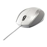 BUFFALO BlueLED有線マウス 超高感度 USB 横スクロール ホワイト BSMBU05WH