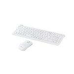 BUFFALO 無線キーボード 2.4GHz 106キー 無線マウスセット ホワイト BSKBW07WH