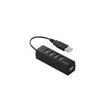 BUFFALO USB2.0Hub バスパワー 5ポート 延長ケーブル付 ブラック BSHT5U01BK