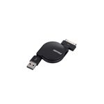 BUFFALO iPhone・iPad・iPod用巻き取りケーブル USB-A:Dock ブラック BSMPC08I75BK