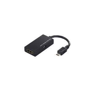 BUFFALO MHL専用 HDMI変換コネクター USB-microB:HDMI-TypeA ブラック BSMPC09BK