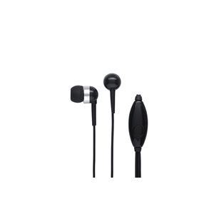 BUFFALO ステレオイヤフォン スマートフォン用 マイク付 ブラック BSEP17BK