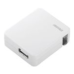 BUFFALO スマートフォン用USB充電器/ACアダプタ 1ポート 平型 ホワイト BSMPA05WH