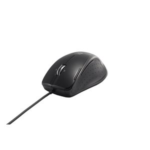 BUFFALO HyperBlueLED有線マウス 節電 6ボタン 横スクロール ブラック BSMBU03HBK