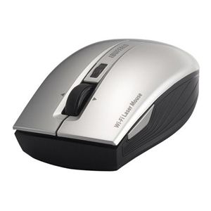 BUFFALO レーザー式無線マウス Wi-Fi-Direct 5ボタン チルト シルバー BSMLW15DSV