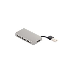BUFFALO USB2.0Hub バスパワー 4ポート Mac Logo認定取得 シルバー BSH4U16SV