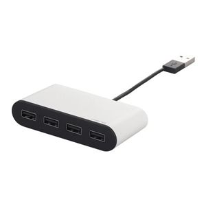 BUFFALO USB2.0Hub バスパワー 4ポート Mac Logo認定取得 ホワイト BSH4U15WH