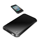 BUFFALO iPhone 4S/4両用 アルミバンパー 液晶/背面フィルム付 ブラック BSIP11PCABK