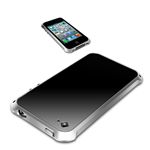 BUFFALO iPhone 4S/4両用 アルミバンパー 液晶/背面フィルム付 シルバー BSIP11PCASV