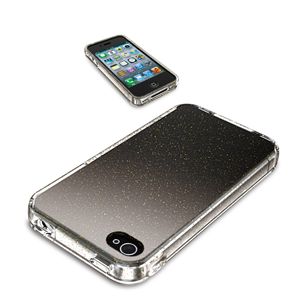 BUFFALO iPhone 4S/4両用 ラメTPUケース 液晶/背面フィルム付 クリア BSIP11PCT2CR