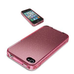 BUFFALO iPhone 4S/4両用 ラメTPUケース 液晶/背面フィルム付 ピンク BSIP11PCT2PK