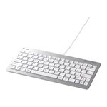 BUFFALO コンパクトキーボード USB接続 パンタグラフ 83キー ホワイト BSKBU10WH