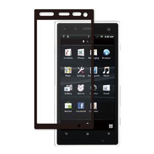 BUFFALO Xperia acro HD用 液晶保護フィルム 気泡「0」 光沢タイプ ブラック BSEFGACROHBK