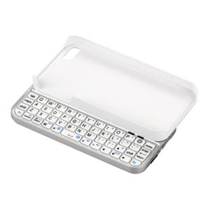 BUFFALO 無線キーボード Bluetooth2.0 iPhone4S/4用ケース一体型 ライト付 ホワイト BSKBB12WH