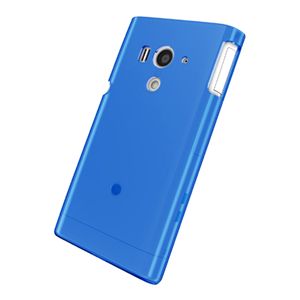 BUFFALO Xperia acro HD用 ソフトTPUケース 選べる保護フィルム2枚付 ブルー BSMPACROHTBL
