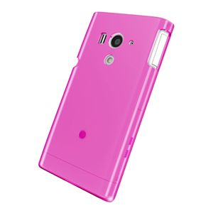 BUFFALO Xperia acro HD用 ソフトTPUケース 選べる保護フィルム2枚付 ピンク BSMPACROHTPK