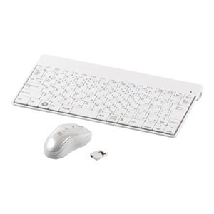 BUFFALO 無線キーボード Simpring対応 2.4GHz 86キー BlueLEDマウスセット ホワイト SRKMB02WH