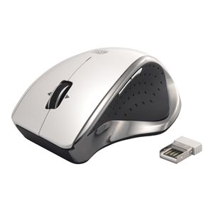 BUFFALO BlueLED無線マウス Simpring対応 2.4GHz 5ボタン 横スクロール ホワイト SRMB01WH