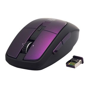 BUFFALO BlueLED無線マウス Simpring対応 2.4GHz 5ボタン 横スクロール パープル SRMB03PU