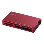 BUFFALO 高速カードリーダーライター 2倍速 58メディア対応 レッド BSCR06U2RD