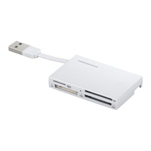 BUFFALO 高速カードリーダーライター 2倍速 51+1メディア対応 ホワイト BSCR07U2WH