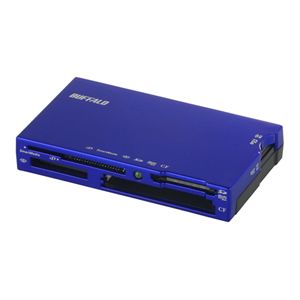 BUFFALO 高速カードリーダーライター 4倍速 TurboPC EX 58メディア対応 ブルー BSCR08U2BL