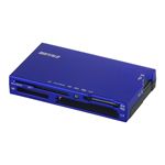 BUFFALO 高速カードリーダーライター 4倍速 TurboPC EX 58メディア対応 ブルー BSCR08U2BL