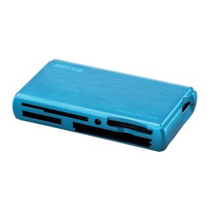 BUFFALO 高速カードリーダーライター 3倍速 TurboPC EX 58メディア対応 ターコイズブルー BSCR14U2BL